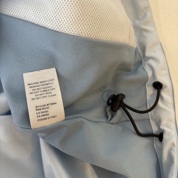 Asics Women Running Jacket Large Blue Zip Pockets Windbreaker Athleisure Outdoor - Picture 8 of 8